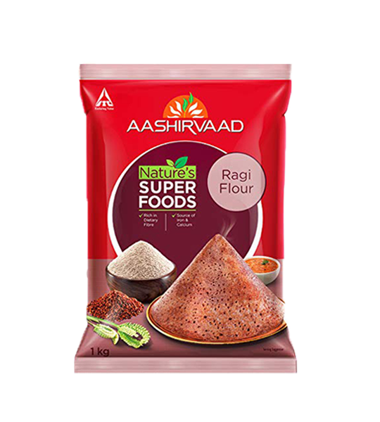 Aashirvaad Nature's Super Foods - Ragi Flour/Ragi Hittu 1 Kg