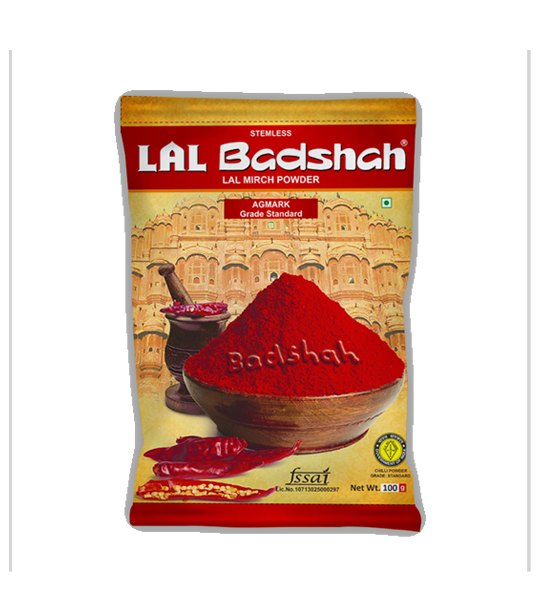 Lal Badshah Lal Mirch Powder 100 Gram Box