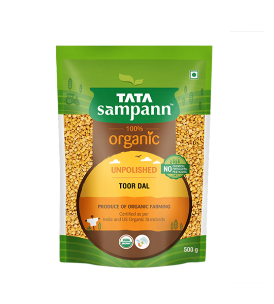 Tata Sampann 100% Organic Toor Dal 200gms